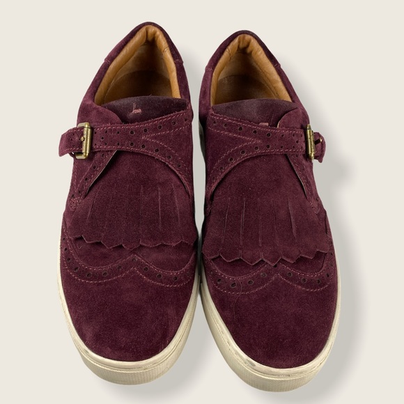 Frye Shoes - Frye Gemma Kiltie wine colored suede loafers 7.5